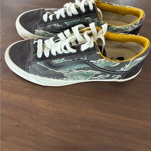 Vans Black, Green & Yellow Low-Top Sneakers